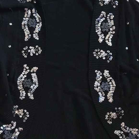 Cropped Sequined sweater - Picture 7 of 8